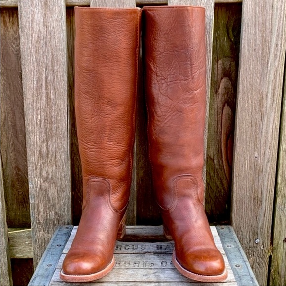 SOLD FRYE Vintage Near-New Campus Tall Knee High Brown Leather Riding Boots 7 - Picture 4 of 15